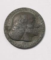 1940-es évek "Kolozsvár-Mátyás király" nagyalakú fém plakett T:2 (repedéssel, minden ilyen plaketton van!)