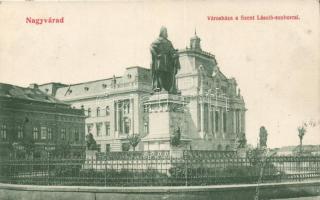 Nagyvárad, Szent László szobor / statue, town hall