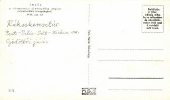 1941 Budapest XVII. Rákoskeresztúr; Evangélikus templom alapkőletétel