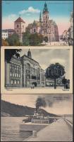 5 db régi képeslap / 5 postcards: Nagykároly, Tihany, Debrecen, Szolnok, Kassa