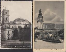 5 db régi képeslap / 5 postcards: Nagykároly, Tihany, Debrecen, Szolnok, Kassa