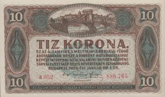 1920. 10K (2x) egymás utáni sorszámmal T:I,I-