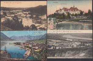 6 db régi külföldi városképes lap: Kotor (1), Krems an der Donau (1), Marienbad (2), Lake Bohinj (1), Altenburg (1) / 6 old foreign postcards