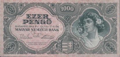 1945. 1000P (2x) egymás utáni sorszámmal T:II