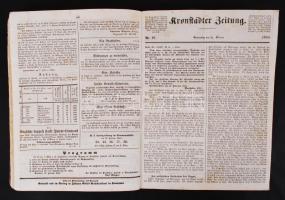 1853 Kronstädter Zeitung. IV/1-104. szám (33. szám kivételével majdnem teljes évfolyam)