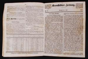 1853 Kronstädter Zeitung. IV/1-104. szám (33. szám kivételével majdnem teljes évfolyam)