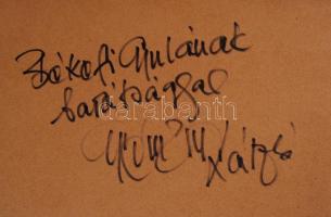 Gyémánt László (1935-): Philadelphia. Festett fotó "gyémántográfia", jelzett, hátul dediká...