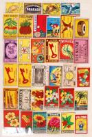 306 db indiai, belga, holland, angol, dél-amerikai gyufacímke A4-es méretű berakóban