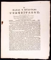 1830 Pest, Hazai 's külföldi tudósítások, politikai és vegyes tartalmú hírlap.