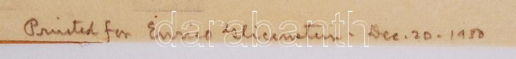 Enrico Glicenstein (1870-1942): Találkozás. Rézkarc, hártyapapír, jelzett, 20×25 cm /Henryk (Enrico)...