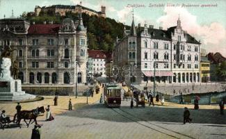 Ljubljana, Spitalski ulice / street with tram