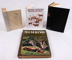 Vegyes könyv tétel(4 db)-Csathó Kálmán: Tavasztól tavaszig, Egy író vadászemlékei; Csathó Kálmán: Va...