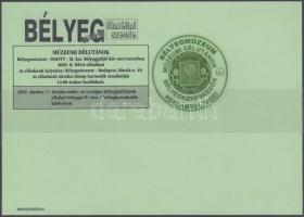 2009 Múzeumi délutánok a Bélyegmúzeumban, hirdetmény reklámbélyeggel