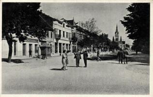 Munkács shops, church (EK)