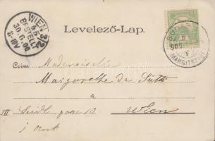 Budapest XIII. Margitsziget, Margit forrás 'Kosmos' litho s: Geiger R