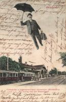 Budapest XII. Svábhegy, fogaskerekű vasút Városmajor állomása; repülő úr (Rb)