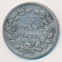 Hollandia 1850. 5c Ag T:2- Netherlands 1850. 5 Cents Ag C:VF Krause KM#91