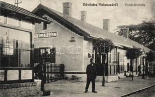 Velence, vasútállomás; Schwarcz József kiadása (r)