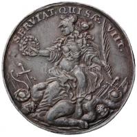 1683. "Esztergom visszafoglalása a törököktől" Ag emlékérem. "SERVIAT QUI SAE - VIIT....