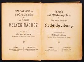 Könnye Nándor: Magyar-német és német-magyar zsebszótár. Bécs, 1911(?), Deubler József kiadványa. Kiadói egészvászon kötés, gerincnél sérült, kopottas állapotban.
