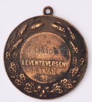 Hatvan 1940. "Leventeverseny" Br emlékérem (32mm)  szign.:BERÁN LAJOS T:2 kis ph