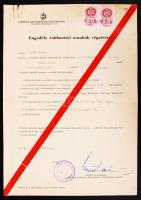 1968 Veszprém, Kerületi Bányaműszaki Felügyelőség által kiállított engedély robbantási munkák elvégzésére.