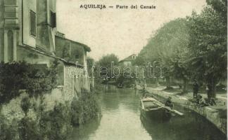 Aquileia part of the channel, boat