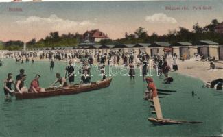 Siófok balatoni élet, parti fürdő, Divald & Monostory (fa)