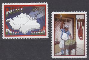 Kabla jelzéssel ellátott, kézzel festett, Trianonnal kapcsolatos témájú képeslapok bélyeges változat...