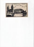 Magdeburg, Königsbrücke / bridge, silhouette