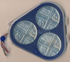 1976. 200Ft Ag 3klf db "Festők I. / Derkovits, Szinyei, Munkácsi" sor T:BU Eredeti plombál...