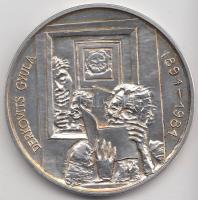 Kiss Sándor (1925-1999) 1984. "Szombathelyi Képtárépítő Egyesület / Derkovits Gyula" Ag emlékérem (34g/0.640/42,5mm) T:1