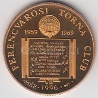 Bognár György (1944-) 1996. "MÉE - Ferencvárosi Torna Club FTC VII." fényezett Br emlékérem (23mm) T:PP