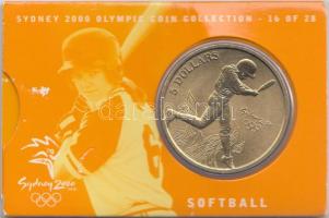 Ausztrália 2000 5$ "Sidney-i olimpia / softball" T:BU Eredeti dísztokban Australia 2000. 5 Dollars AlBr "Sidney Olympics / softball" C:BU in original case