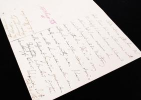 1861 Shoepf András magyar szabadságharcosról, később amerikai tábornokról szóló levél. Joseph Holt a...