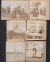 1896 Oroszországi látogatás fotókon: Moszkva, Breszt, orosz életképek 7 db fotó /  1896 Russia pictures of Moscow, Brest and other scenes 9x9 cm