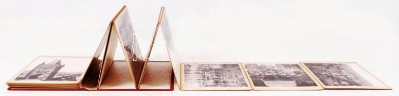 1895 Prága 20 fotót tartalmazó leporelló / 1895 Prague leporello with 20 photos 12x17 cm