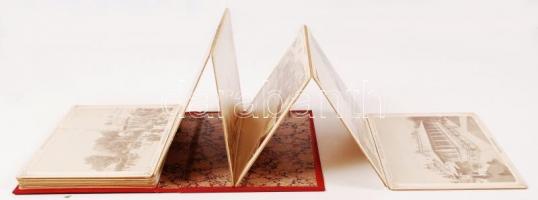 1889 Párizsi Világkiállítás 12 fotót tartalmazó leporelló / 1889 Paris Expo leporello with 12 photos...