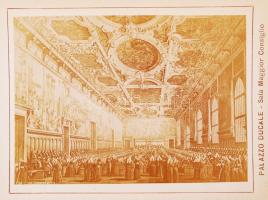 cca 1895 Velence 22 fotót tartalmazó leporelló / cca 1895 Venezia booklet with 22 photos 18x13 cm