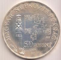 1981. 500Ft Ag "Bartók Béla" T:BU eredeti MNB plasztiktokban!