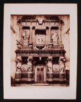 cca 1890 Velence építészete és műalkotásai 71 db nagyméretű, aranyozott szélű fotó-tábla (hozzá 10 ü...