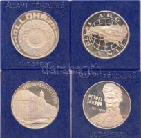 4db különböző ÁP ezüstözött emlékérem (32mm) T:PP