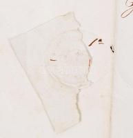 1848 július 10. Deák Ferenc igazságügyminiszter saját kézzel aláírt levele Bereg vármegyének / Autog...