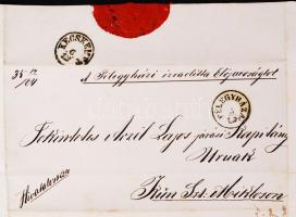 1864 Lechner Sándor kiskunfélegyházi izraelita hitközségi elöljáró aláírt levele a Kunszentmiklósi j...