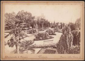 cca 1880 Trieszt park / cca 1880 Triest park photo 16x12 cm