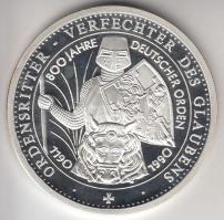 Németország 1991. "800 éves a Német Lovagrend" Ag emlékérem (20g/0.999/40mm) tanúsítvánnyal T:PP Germany 1991. "800th Anniversary German Order" Ag medallion (20g/0.999/40mm) with certificate C:PP