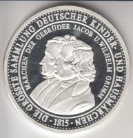 Németország 1992. "Grimm testvérek" Ag emlékérem (20g/0.999/40mm) tanúsítvánnyal T:PP Germany 1992. "Brothers Grimm" Ag medallion (20g/0.999/40mm) with certificate C:PP
