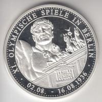 Németország 1992. "XI. Olimpiai játékok Berlin" Ag emlékérem (20g/0.999/40mm) tanúsítvánnyal T:PP Germany 1992. "11th Olympic Games in Berlin" Ag medallion (20g/0.999/40mm) with certificate C:PP