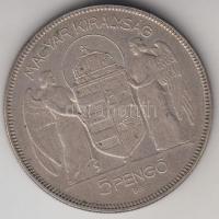 1930. 5P Ag "Horthy-jobbra" T:2-
Adamo P8