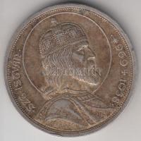 1938. 5P Ag "Szent István" T:2 patina Adamo P8.1